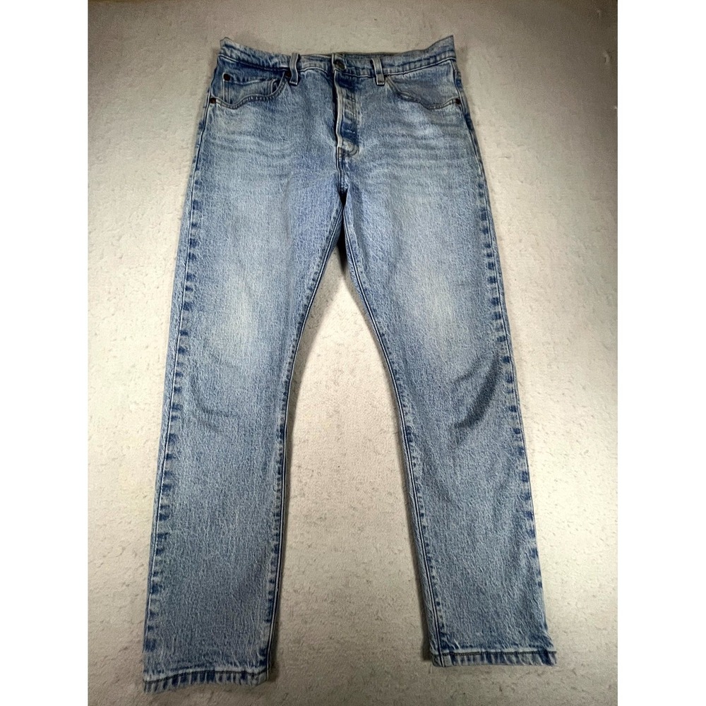 Levi's Premium 501 Skinny Jeans Womens 32x28 Blue Denim Light Wash High Rise